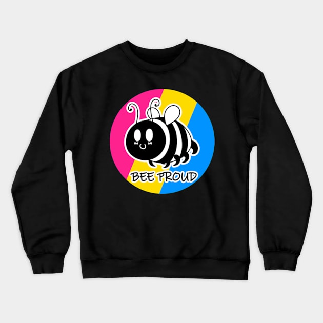 Bee Proud Pansexual/Panromantic Flag Crewneck Sweatshirt by JadedOddity